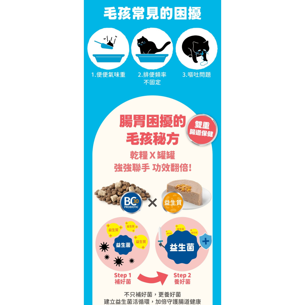 【6入賣場】耐吉斯 好腸胃主食罐 貓主食罐 65g 貓罐頭 無穀 腸道保健 98%高蛋白 益生菌添加 solution-細節圖5