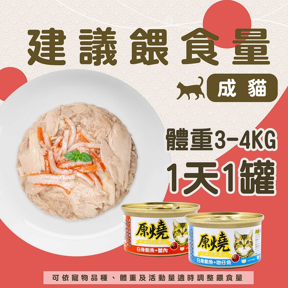 原燒 貓罐頭 80g 幫助毛球排出 補水 副食罐 雞肉底 白身鮪魚底 多種口味 貓咪最愛-細節圖5