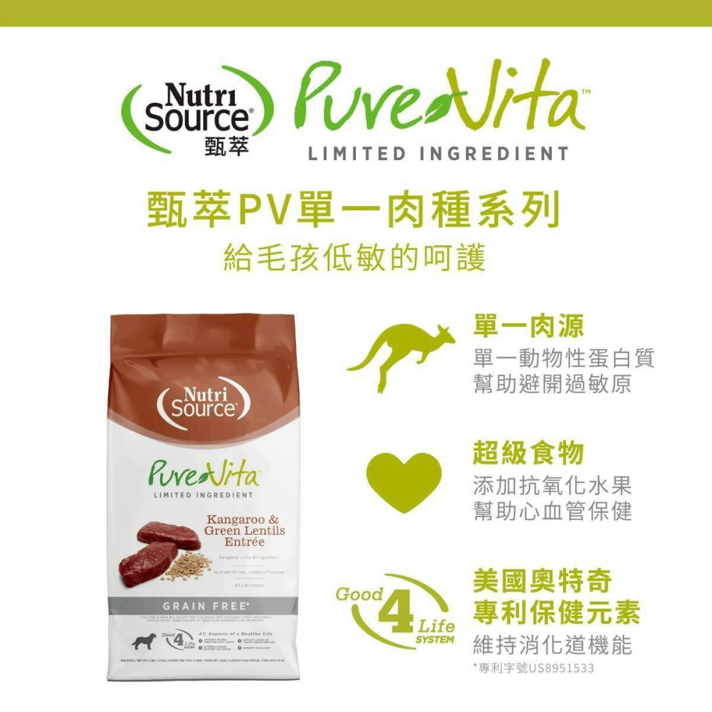 甄萃 NutriSource 狗飼料 綜合賣場 天然犬糧 無穀 低敏感 專利益生菌【原新萃】-細節圖6