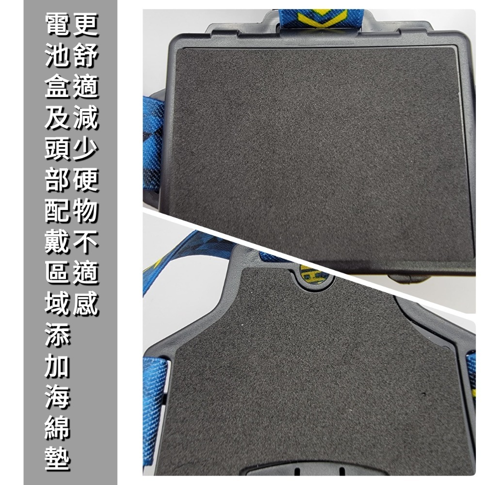 台灣出貨「鑫永照明」黃白光頭燈 超指向性激光 伸縮變焦頭燈 遠射 廣角 頭戴燈 LED 18650頭燈 登山露營 工作燈-細節圖7
