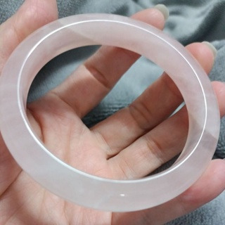 招桃花天然冰種馬粉粉水晶手鐲圈口-規格圖3