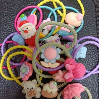 糖果色 螺紋 髮繩  兒童髮繩 卡通-細節圖2