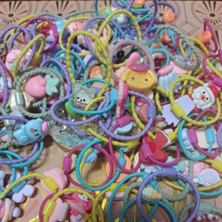 糖果色 螺紋 髮繩  兒童髮繩 卡通-細節圖4