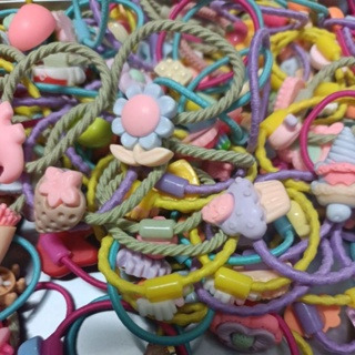 糖果色 螺紋 髮繩  兒童髮繩 卡通-細節圖6
