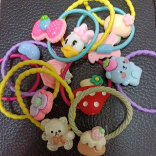 糖果色 螺紋 髮繩  兒童髮繩 卡通-細節圖7