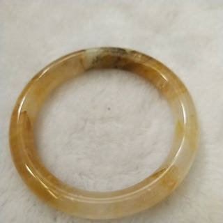 天然黃膠花手鐲 帶多處細閃彩虹-規格圖4