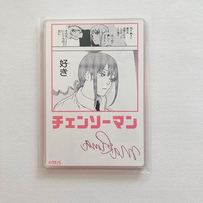 (特價)日版 代購 JUMP SHOP 鏈鋸人 淀治的收藏 瑪奇瑪 內衣 複製簽名 壓克力卡磚收藏卡 真紀真 神秘 溫柔-細節圖2