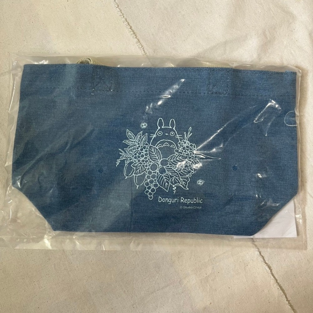 橡子共和國2024建國紀念 牛仔布 龍貓 手提袋 絕版 吉卜力 龍貓 豆豆龍 となりのトトロ 限量絕版 吉卜力-細節圖4