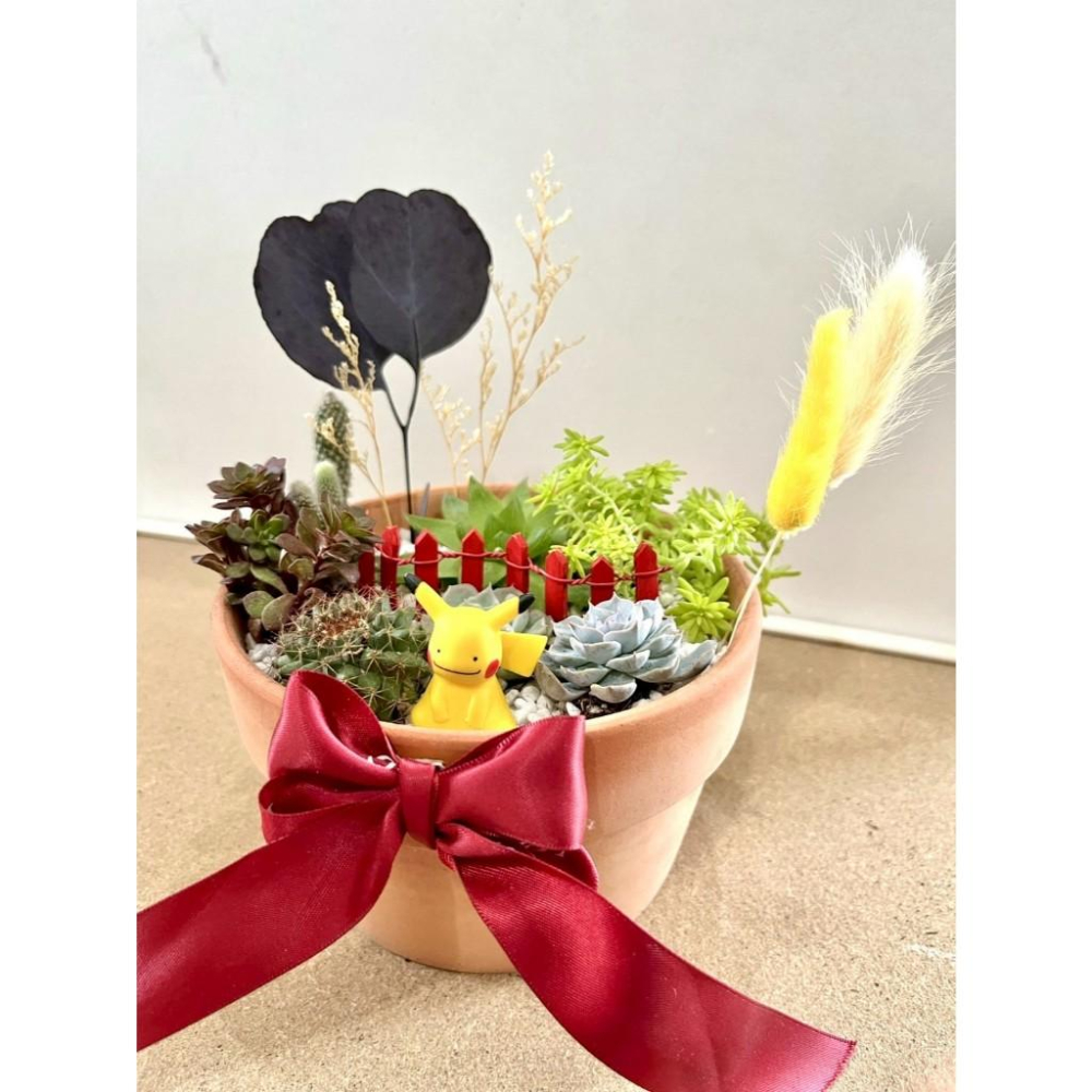 多肉組盆 寶可夢 皮卡丘 百變怪 多肉盆栽 神奇寶貝 客製化 生日禮物 多肉植物 仙人掌 桌上植物 辦公室植物 多肉盆栽-細節圖2