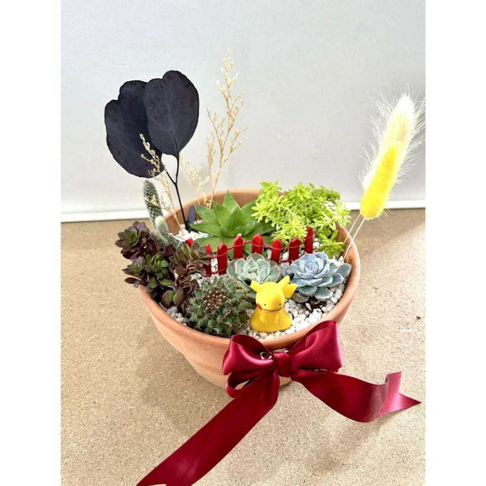 多肉組盆 寶可夢 皮卡丘 百變怪 多肉盆栽 神奇寶貝 客製化 生日禮物 多肉植物 仙人掌 桌上植物 辦公室植物 多肉盆栽-細節圖3