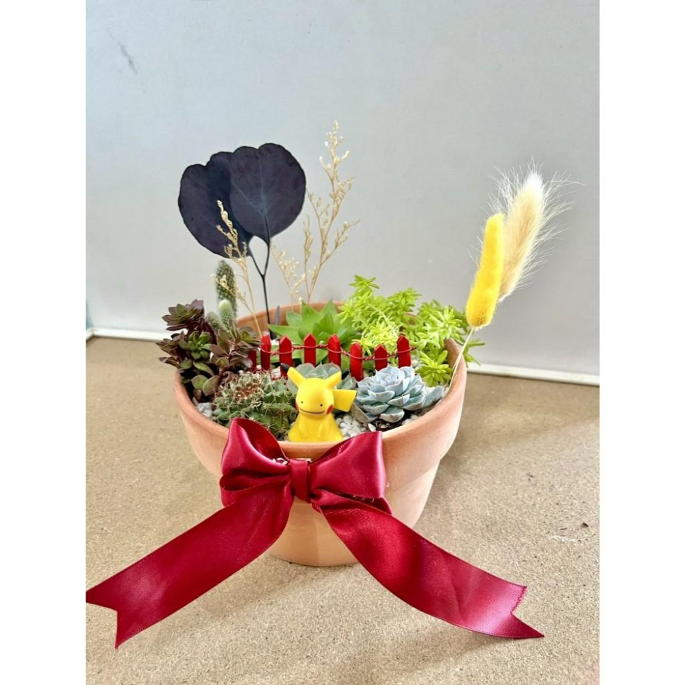 多肉組盆 寶可夢 皮卡丘 百變怪 多肉盆栽 神奇寶貝 客製化 生日禮物 多肉植物 仙人掌 桌上植物 辦公室植物 多肉盆栽-細節圖5