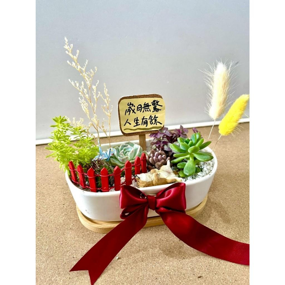 柴犬 日式簡約 開幕送禮 多肉組盆 多肉植物 創意盆栽 盆栽 送禮 微景觀 枯山水 景觀盆栽 生日禮物 客製化訂單-細節圖3