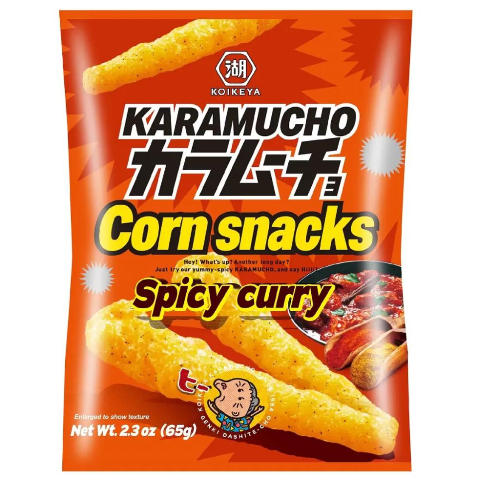 【每週到貨】湖池屋 咔辣姆久 玉米餅乾 65g x 8包 辣味／咖哩味 日本餅乾 日本零食 Costco代購 好市多-細節圖2