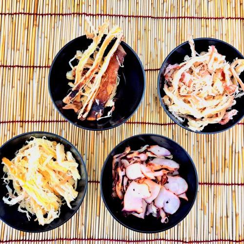 【每週到貨】日本 北海道 函館特盛四種珍味 花枝魷魚絲／煙燻魷魚／章魚魷魚味 海鮮零食 下酒菜 零嘴必備-細節圖4