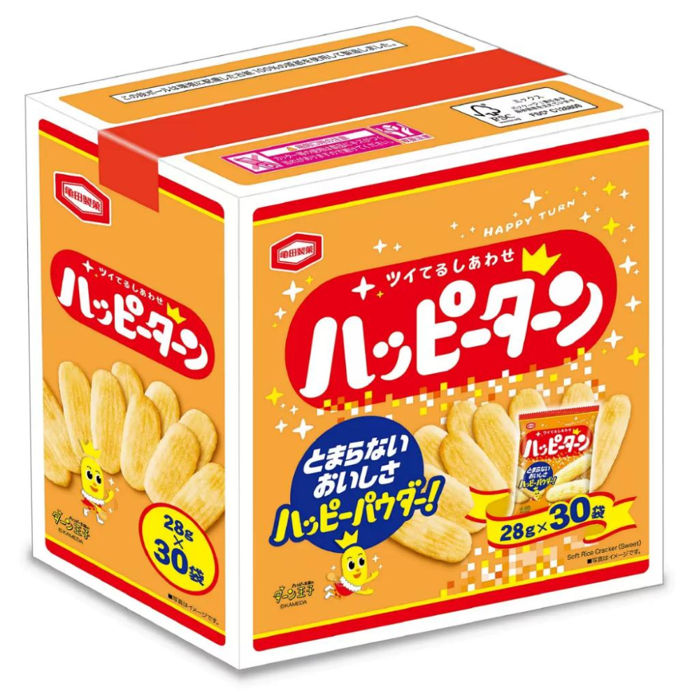 【現貨】日本 龜田製菓 Happy Turn 月亮王子仙貝 28g 快樂仙貝 日本仙貝 餅乾 零食 好市多 旺旺仙貝風味-細節圖2