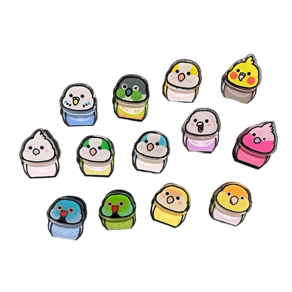 三麻兄妹 壓克力鸚鵡手帳夾-細節圖3