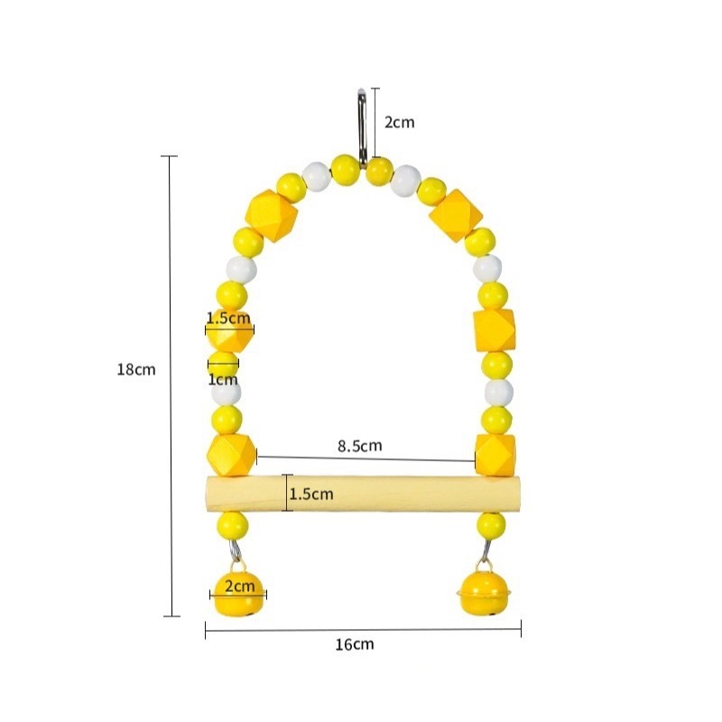 三麻兄妹 鸚鵡馬卡龍鞦韆【入】-規格圖4