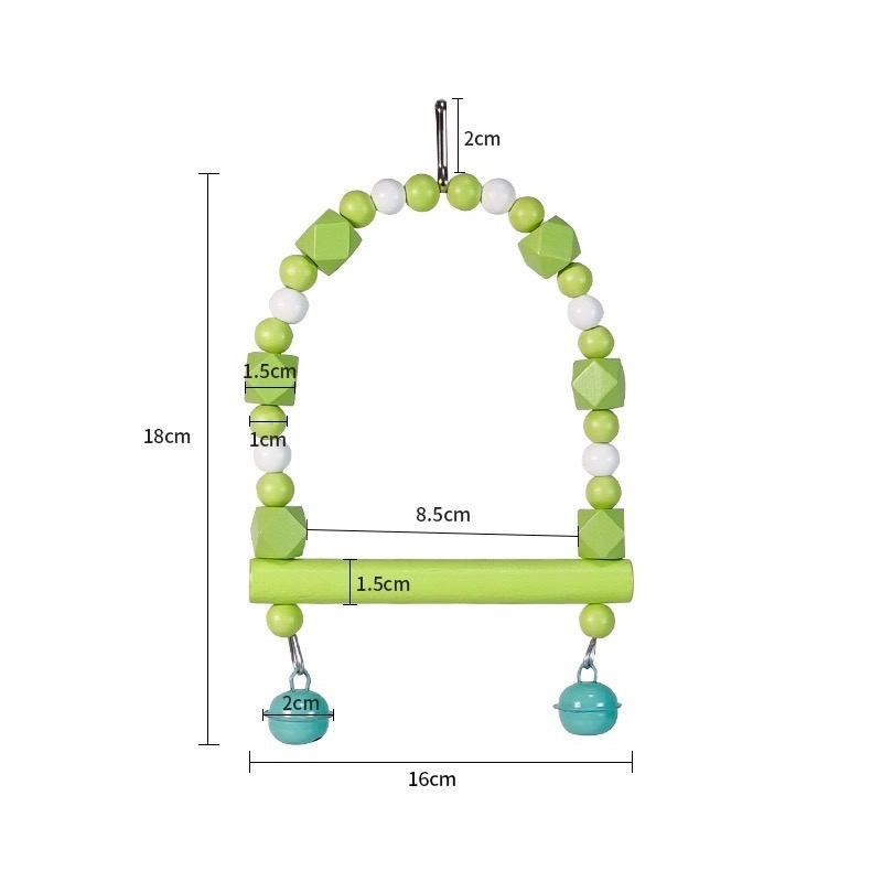三麻兄妹 鸚鵡馬卡龍鞦韆【入】-規格圖4
