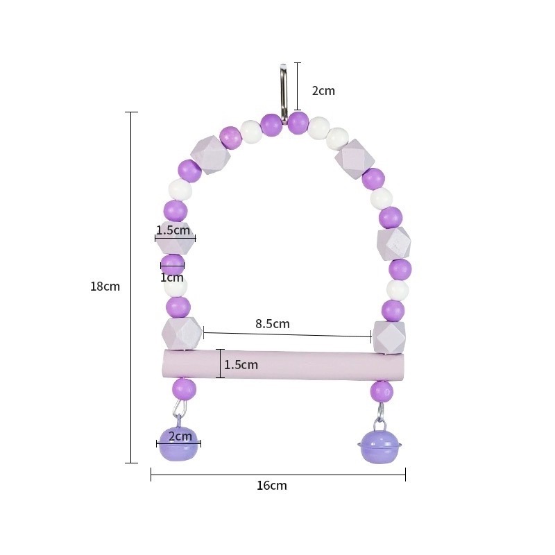 三麻兄妹 鸚鵡馬卡龍鞦韆【入】-規格圖4