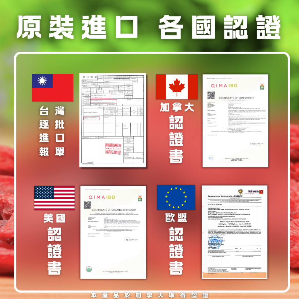 生機枸杞｜帝王級超大顆｜國際認證｜通過SGS檢驗｜加拿大進口 枸杞王 貢果級【大山行】-細節圖5