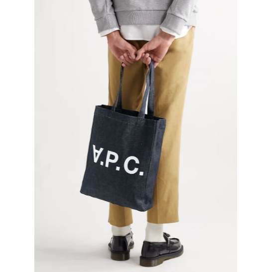 台灣現貨 A.P.C. LAURENT TOTE SHOPPING BAG indigo apc 牛仔包 購物包-細節圖2