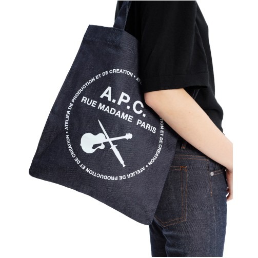 台灣現貨 A.P.C Guitare Poignard tote bag 牛仔手提包 INDIGO 吉他款