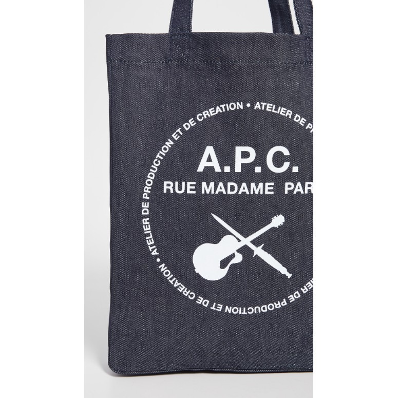 台灣現貨 A.P.C Guitare Poignard tote bag 牛仔手提包 INDIGO 吉他款-細節圖5