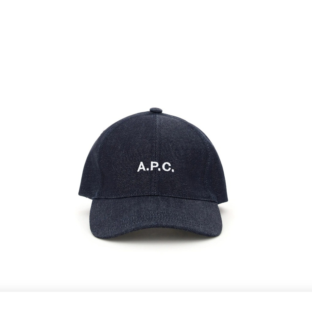 A.P.C. 帽子 denim cap 品牌刺繡牛仔帽 INDIGO 帽子 丹寧棒球帽 丹寧老帽Charlie-細節圖6