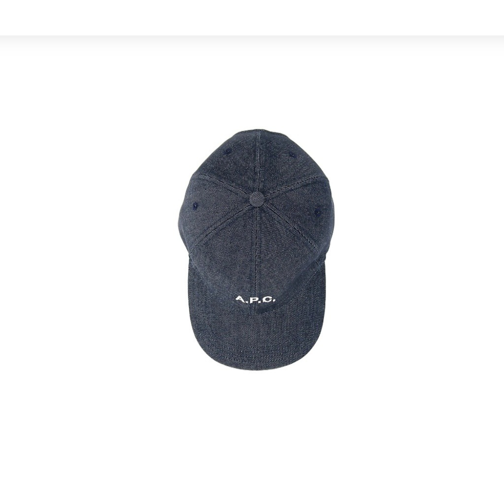 A.P.C. 帽子 denim cap 品牌刺繡牛仔帽 INDIGO 帽子 丹寧棒球帽 丹寧老帽Charlie-細節圖9