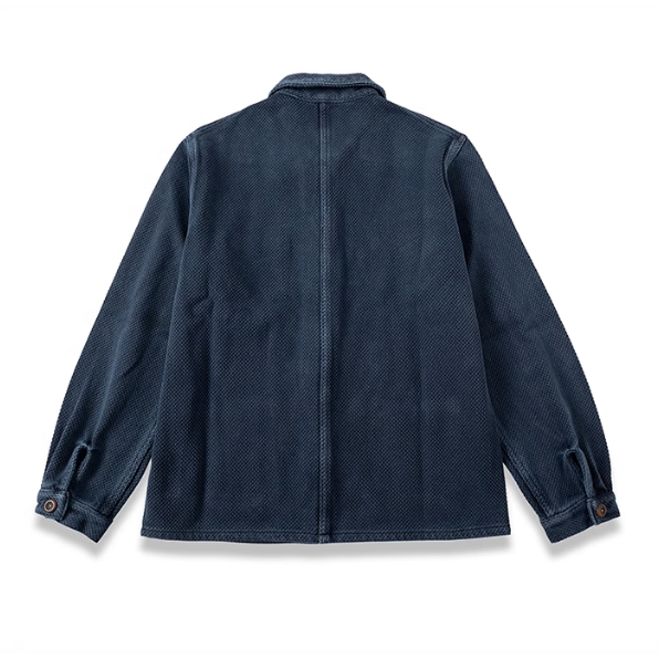 18OZ INDIGO 劍道服刺子繡藍染法式工裝外套 UNION KNOPF 媲美花囚犯Bleu De Travail-細節圖2