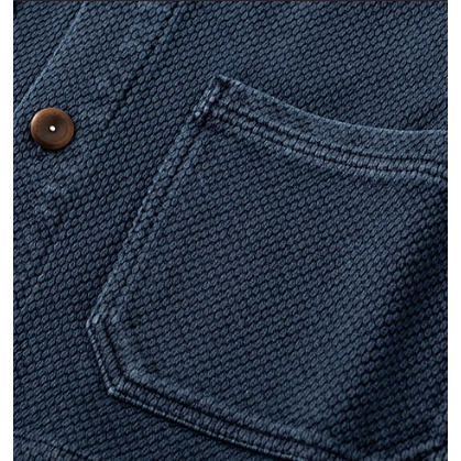 18OZ INDIGO 劍道服刺子繡藍染法式工裝外套 UNION KNOPF 媲美花囚犯Bleu De Travail-細節圖8