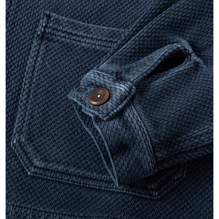 18OZ INDIGO 劍道服刺子繡藍染法式工裝外套 UNION KNOPF 媲美花囚犯Bleu De Travail-細節圖10