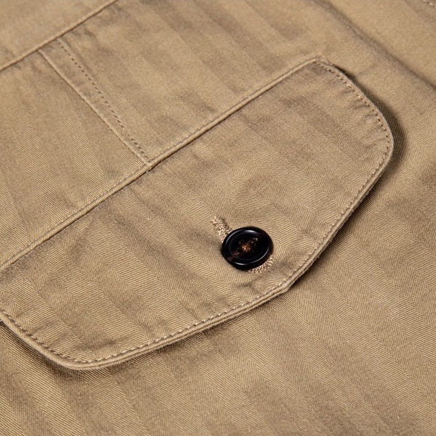 Gurkha Collection 270g 全手工縫製 牛角扣 長絨棉水洗 高腰雙折 腰間調節-細節圖9