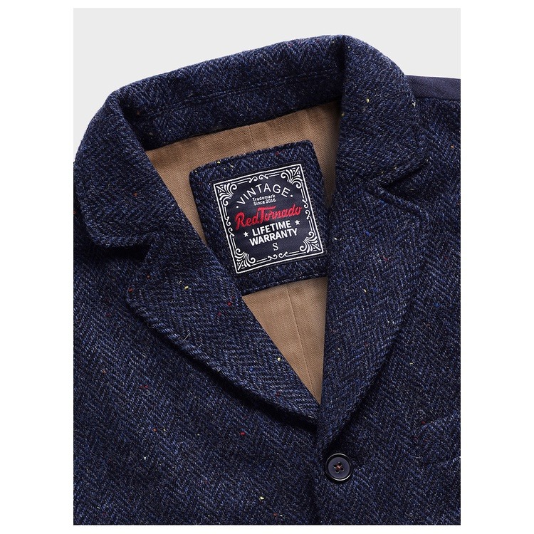 Harris Tweed 同款 RT復刻 純羊毛560克 魚骨紋馬甲 粗毛呢 560克-細節圖2