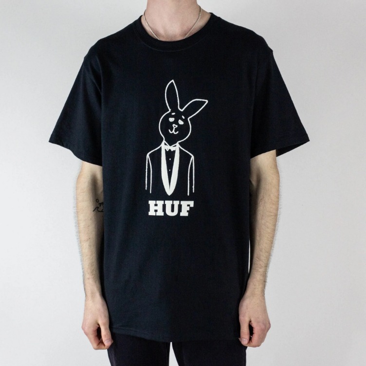 限量聯名款 HUF x Playboy Mr Playboy T-Shirt- Black T恤-細節圖3