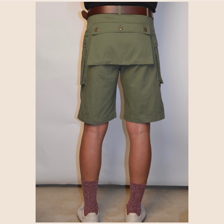 WW2 USMC P44 Herringbone Twill FATIGUES 魚骨紋短褲 膝上短褲 軍短褲 軍褲-細節圖2