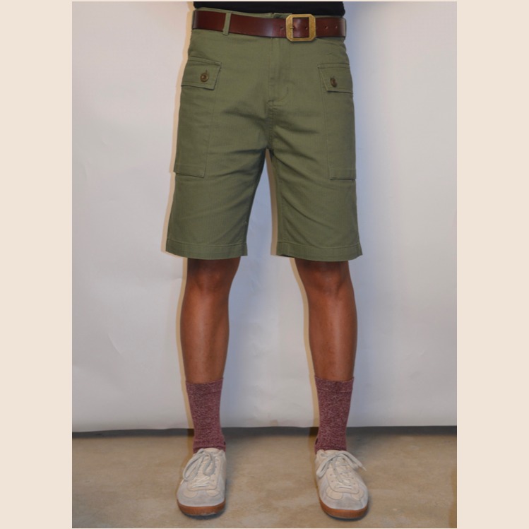WW2 USMC P44 Herringbone Twill FATIGUES 魚骨紋短褲 膝上短褲 軍短褲 軍褲-細節圖5