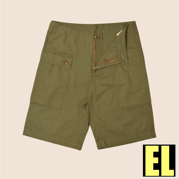 WW2 USMC P44 Herringbone Twill FATIGUES 魚骨紋短褲 膝上短褲 軍短褲 軍褲-細節圖8