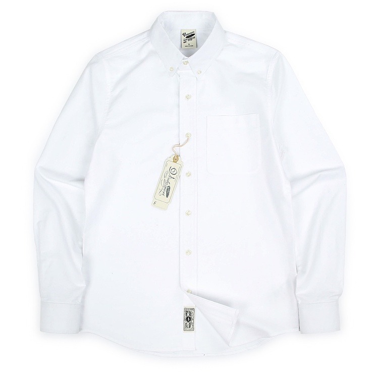 VINTAMERI Classic oxford shirt 厚實洗水 修身 長絨棉 牛津襯衫-細節圖2