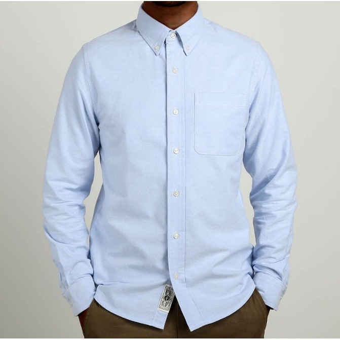 VINTAMERI Classic oxford shirt 厚實洗水 修身 長絨棉 牛津襯衫-細節圖3