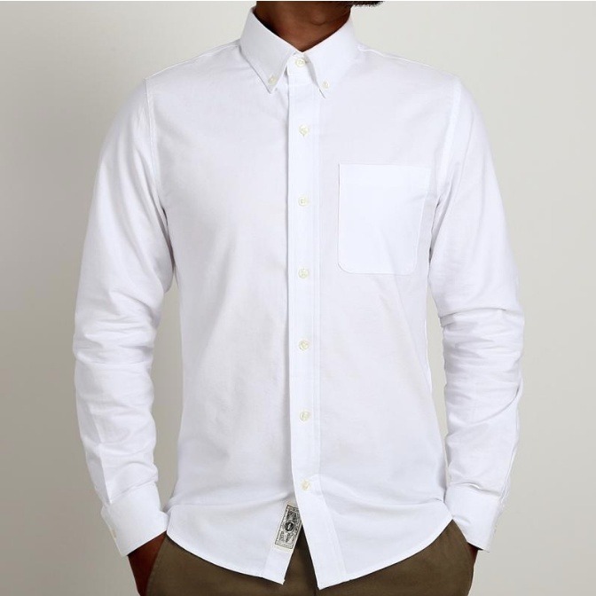 VINTAMERI Classic oxford shirt 厚實洗水 修身 長絨棉 牛津襯衫-細節圖4