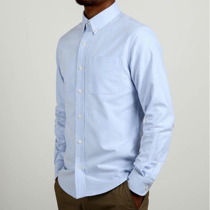 VINTAMERI Classic oxford shirt 厚實洗水 修身 長絨棉 牛津襯衫-細節圖8