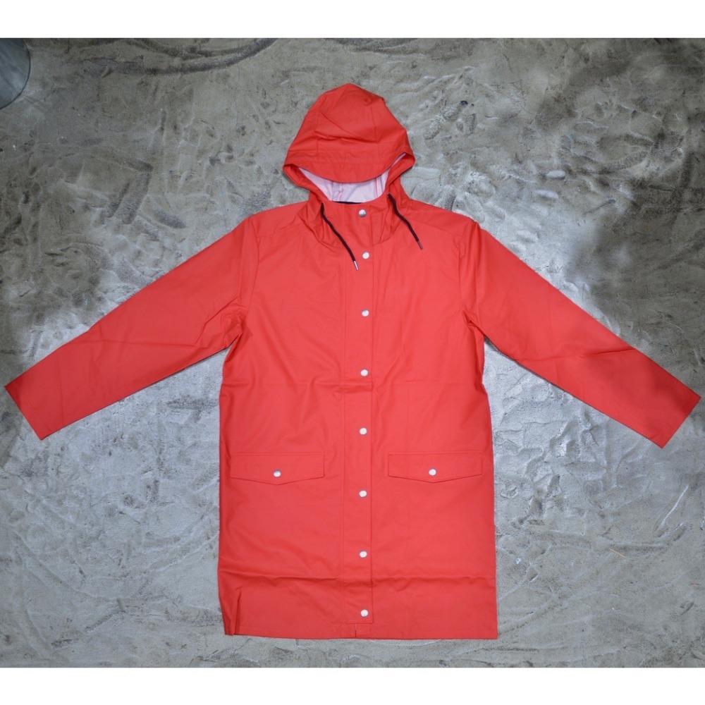 極度簡約 俐落修身 現貨秒發 MBYM 男女同款 丹麥雨衣 雨衣 風衣 中長版 連帽 風衣 長版風衣-細節圖9