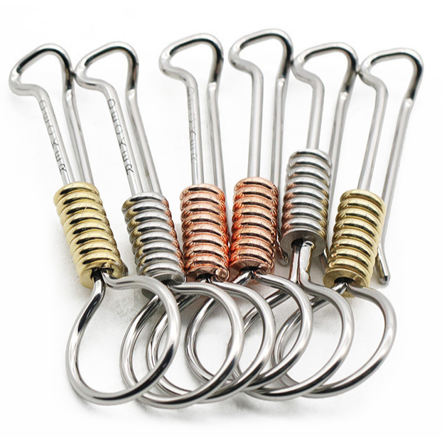 DECKER同款 純銅彈簧鑰匙圈鉤扣手工皮帶腰掛-細節圖6