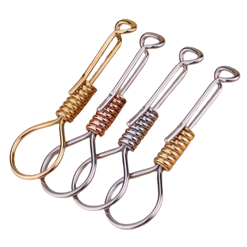 DECKER同款 純銅彈簧鑰匙圈鉤扣手工皮帶腰掛-細節圖9