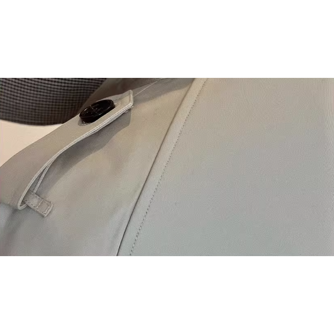 全新配色 TRENCH COAT 風衣 GABARDINE面料 長版風衣 雙排扣 插肩袖-細節圖7