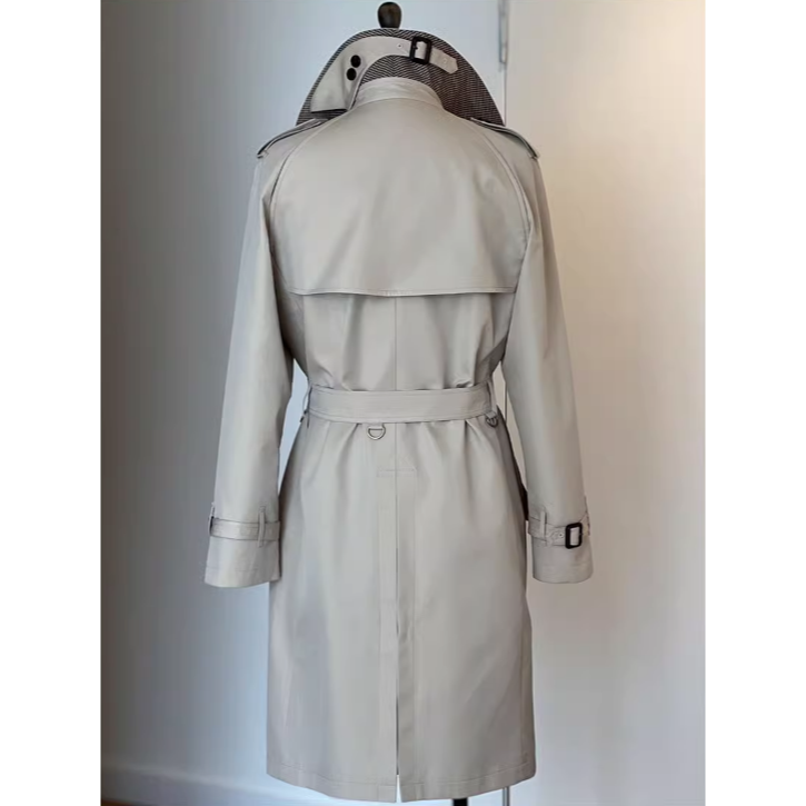 全新配色 TRENCH COAT 風衣 GABARDINE面料 長版風衣 雙排扣 插肩袖-細節圖9