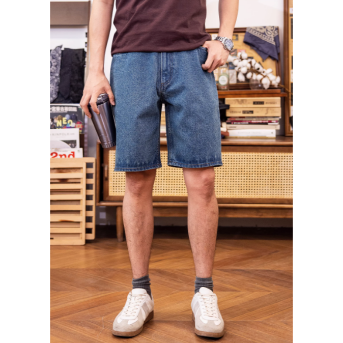 2024 SS 雪花洗水 B26 15OZ 丹寧 寬鬆工作短褲 春秋-細節圖2