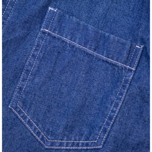 2024 60S Denim shirt 牛仔襯衫 8.5oz 酵素洗水 樹脂扣 IVY STYLE-細節圖5