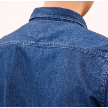 2024 60S Denim shirt 牛仔襯衫 8.5oz 酵素洗水 樹脂扣 IVY STYLE-細節圖6